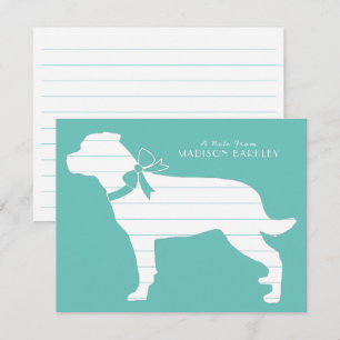 Rottweiler Dog Puppy Rottie Thank You Card