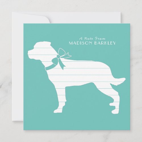 Rottweiler Dog Puppy Rottie Thank You Card