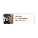 Rottweiler Dog Return Address Label
