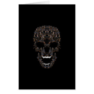 rottweiler dog skull halloween costume dog lovers card