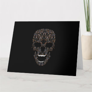 rottweiler dog skull halloween costume dog lovers card