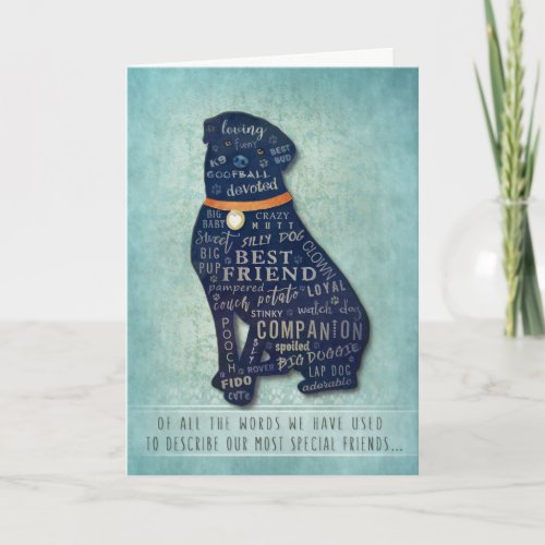 Rottweiler Dog Sympathy Card