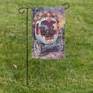 Rottweiler Dog Valentine's Day Garden Flag