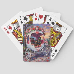 Rottweiler Dog Valentine's Day Poker Cards