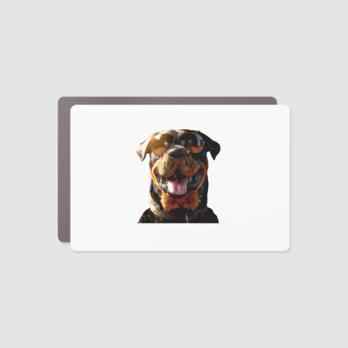 Rottweiler Dog with Sunglasses Love Proud Rottweil Car Magnet