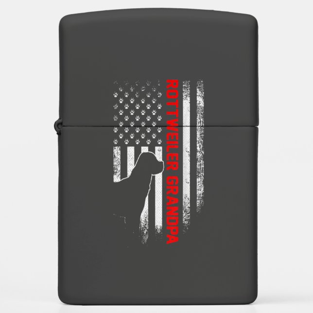 Rottweiler Dog Zippo Lighter (Front)