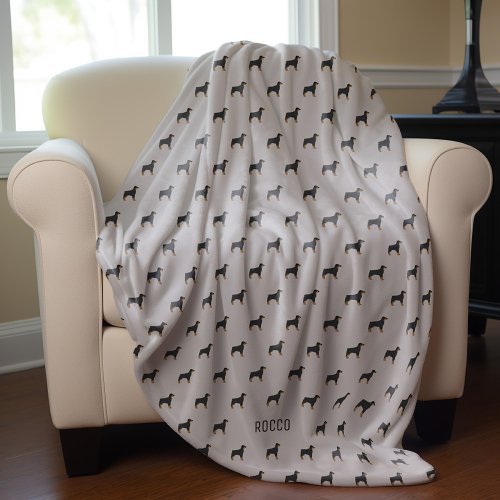 Rottweiler Dogs Pattern Personalized Fleece Blanket