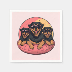 Rottweiler Dogs Summer Pool Floaties Napkins