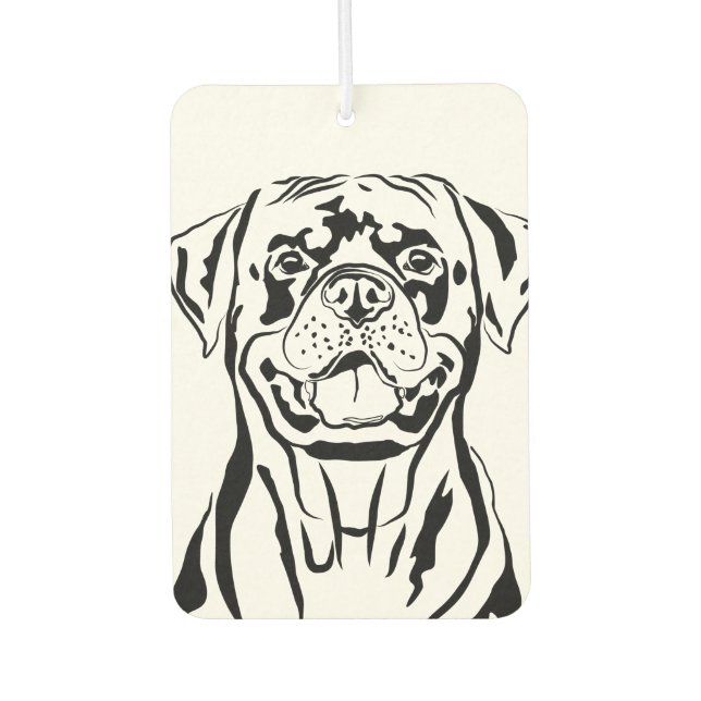 Rottweiler Drawing Air Freshener (Front)