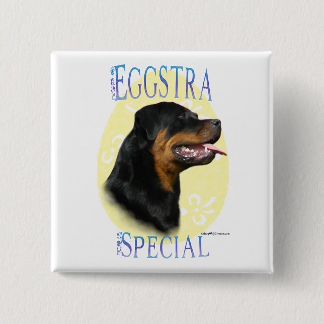 Rottweiler Eggstra Special Button (Front)