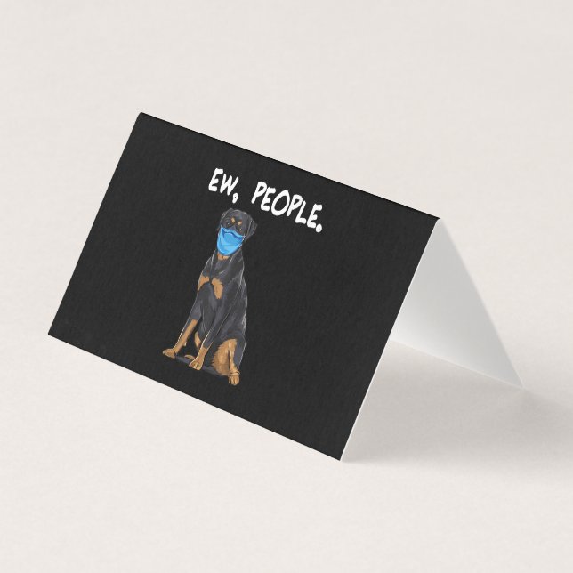 rottweiler ew people dog wearing face mask (Front)