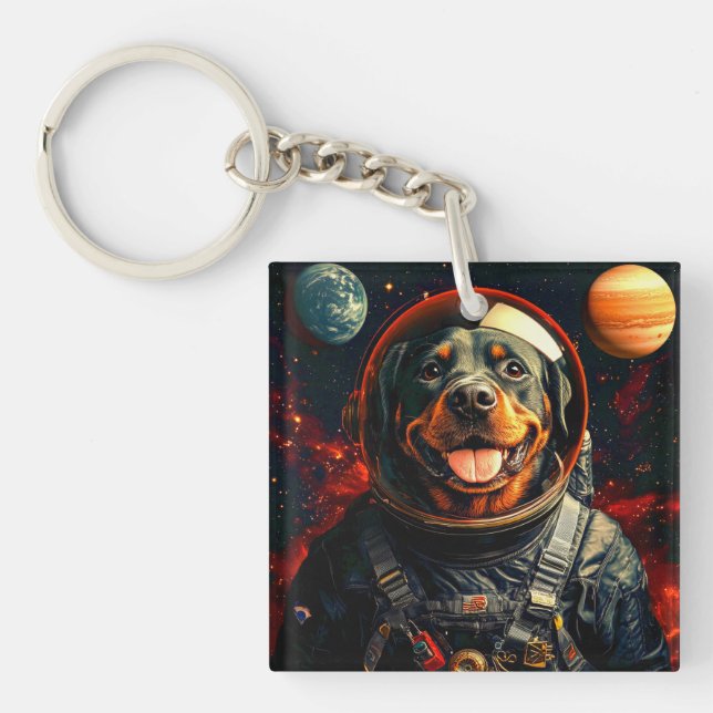 Rottweiler Explores Keychain (Front)