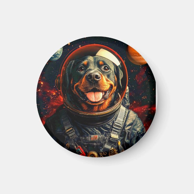 Rottweiler Explores Magnet (Front)