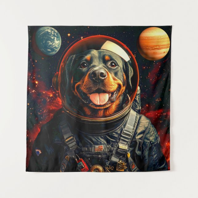 Rottweiler Explores Tapestry (Front)