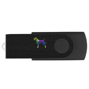 Rottweiler Face Watercolor Painting Rottweiler Flash Drive