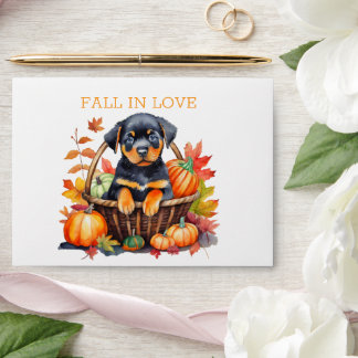 Rottweiler Fall In Love Envelope