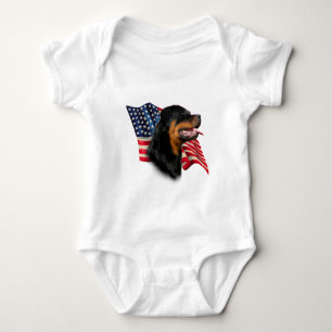 Rottweiler Flag Baby Bodysuit