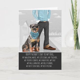 Rottweiler from the Dog Father's Day Funny Card