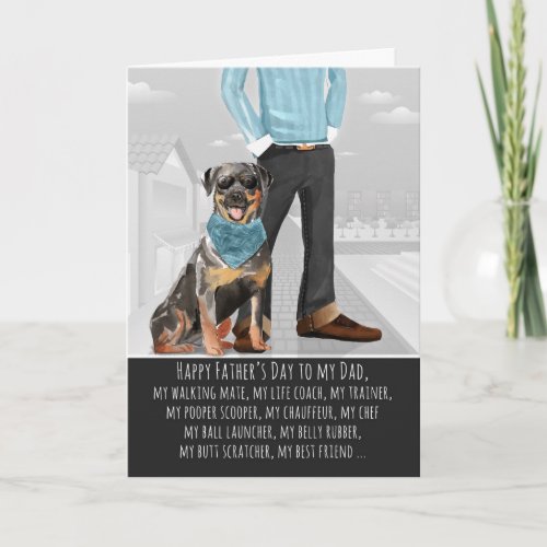 Rottweiler from the Dog Fathers Day Funny Card