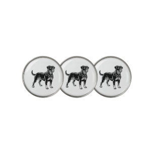 Rottweiler, full body golf ball marker