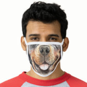 Rottweiler funny animal nose mouth watercolor fun face mask (Worn Him)