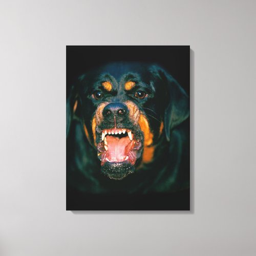 Rottweiler funny poster canvas print