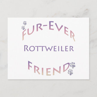 Rottweiler Furever Friend Postcard