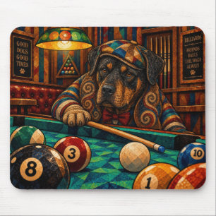 Rottweiler, Geometric Mosaic Mouse Pad