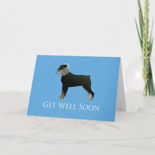 Rottweiler Get Well Soon Design Card