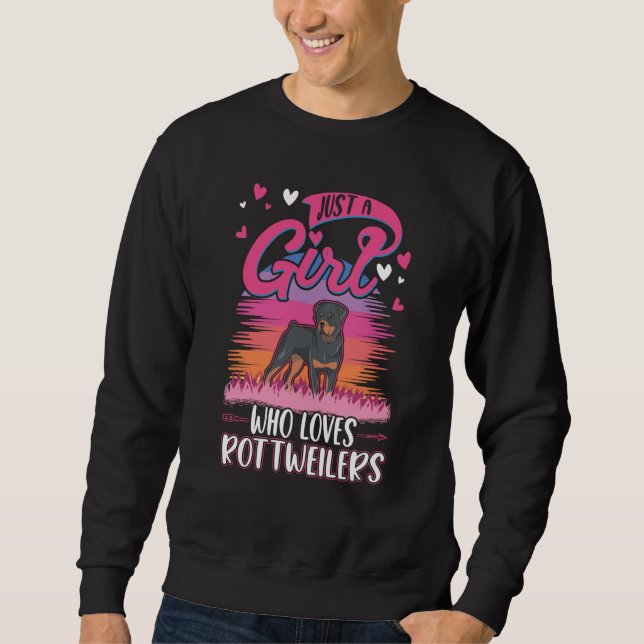 Rottweiler Girl Rotti Rottweiler Sweatshirt (Front)