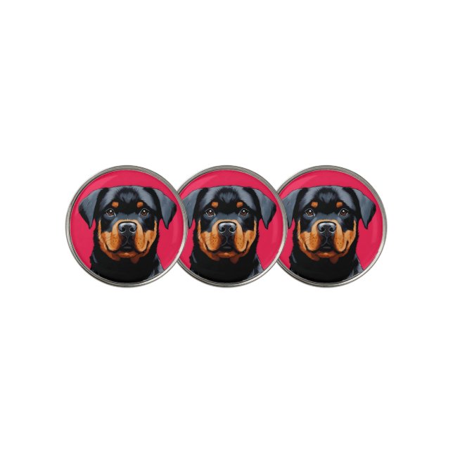Rottweiler Golf Ball Marker (3 Up)