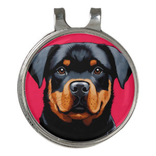 Rottweiler Golf Hat Clip