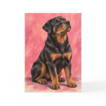 Rottweiler Greeting Card | Rottie Dog Portrait