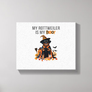 Rottweiler Halloween Costume My Rottweiler is My Canvas Print