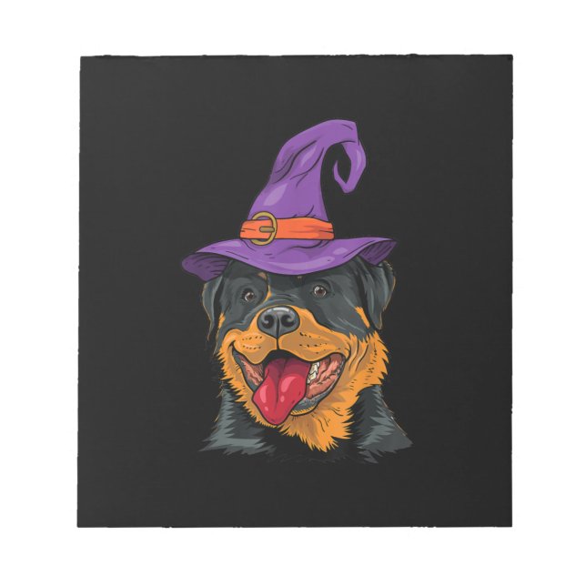 rottweiler halloween dog rottie funny gift notepad (Front)