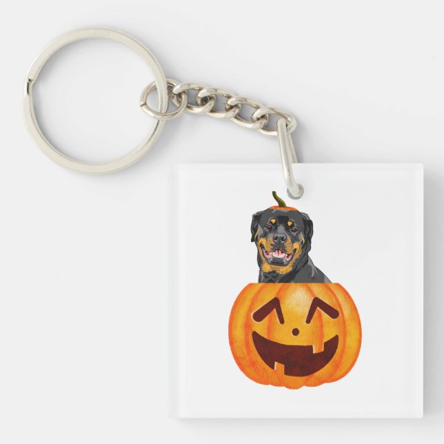 Rottweiler Halloween   Keychain (Front)