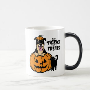 Rottweiler Halloween No Tricks Just Treats Color Morph Mug