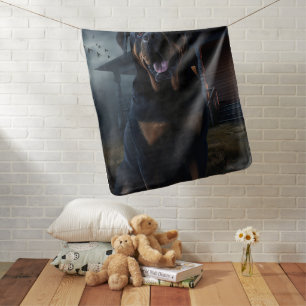 Rottweiler Halloween Scary Baby Blanket