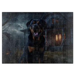Rottweiler Halloween Scary Cutting Board