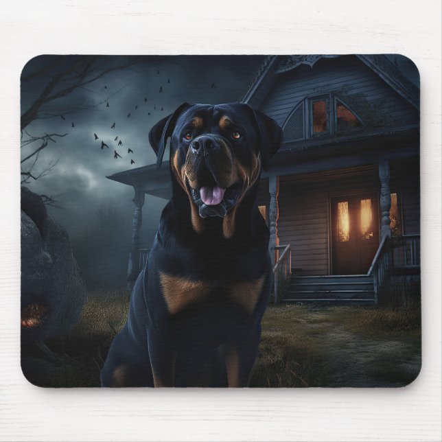 Rottweiler Halloween Scary  Mouse Pad (Front)