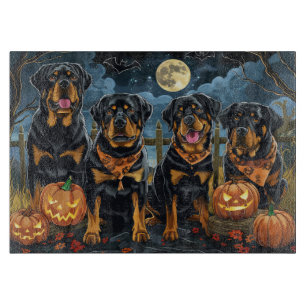 Rottweiler Halloween Spooky Cutting Board
