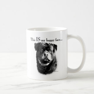 Rottweiler Happy Face Coffee Mug