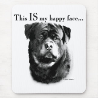 Rottweiler Happy Face Mouse Pad