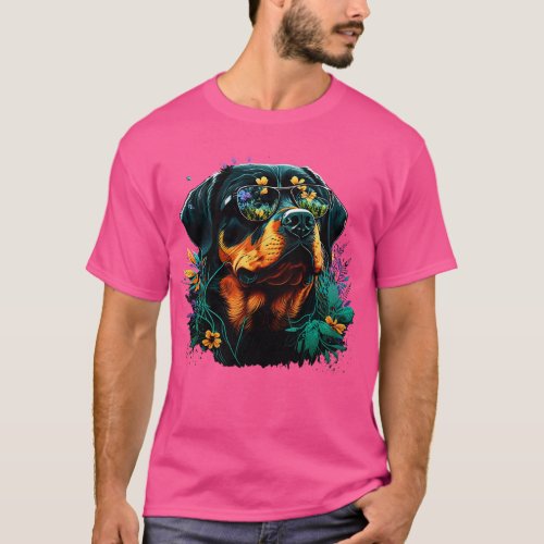Rottweiler hippie 3 T_Shirt