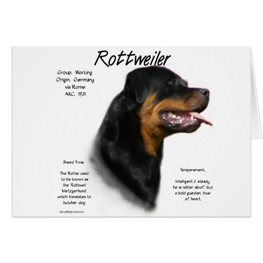 Rottweiler History Design Cards (Front Horizontal)