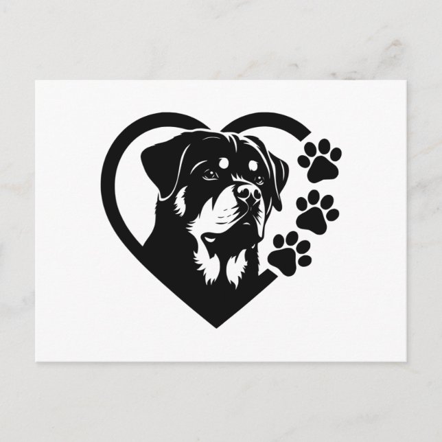 Rottweiler Holiday Postcard (Front)