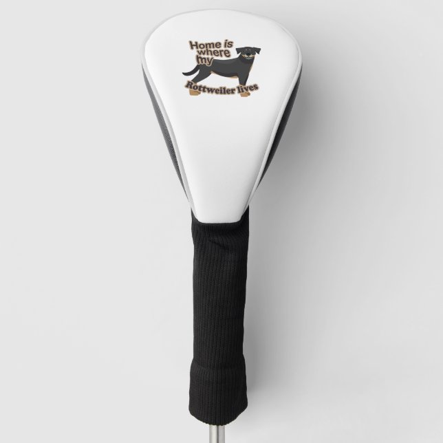 Rottweiler Home Golf Head Cover (Front)