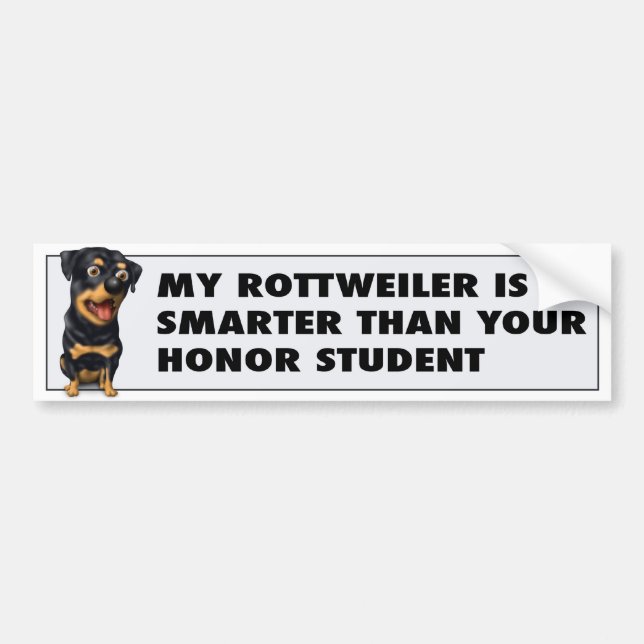 Rottweiler Honor Bumper Sticker (Front)