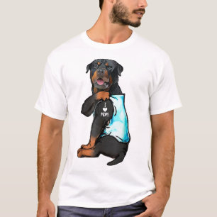 Rottweiler I Love Mom Tattoo T-Shirt