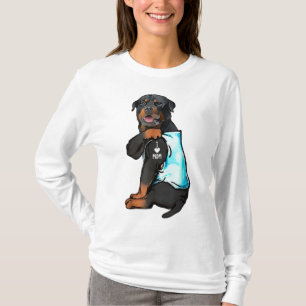 Rottweiler I Love Mom Tattoo T-Shirt